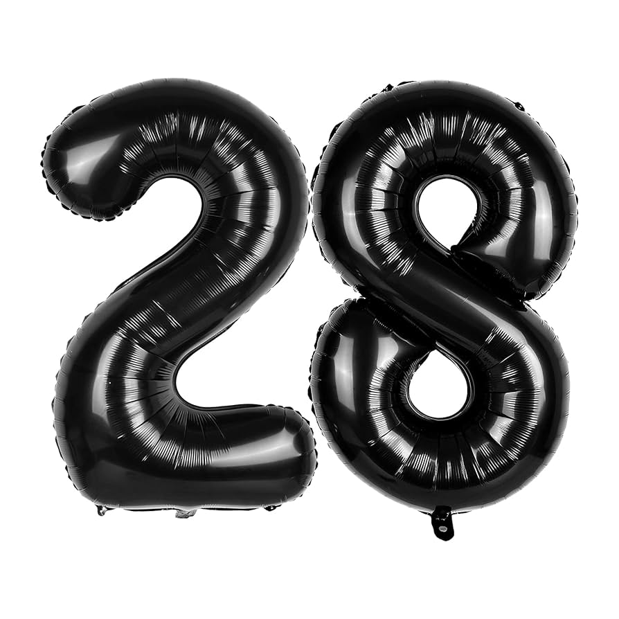 Amazon | Giant (ジャイアント) ブラック 風船 数字 28 40インチ